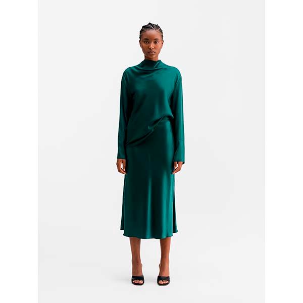Ahlvar Ayumi Blouse Dark Emerald