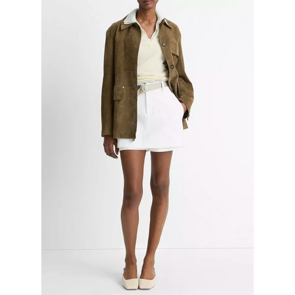 Vince Suede Oversized Jacket Hazel Vine