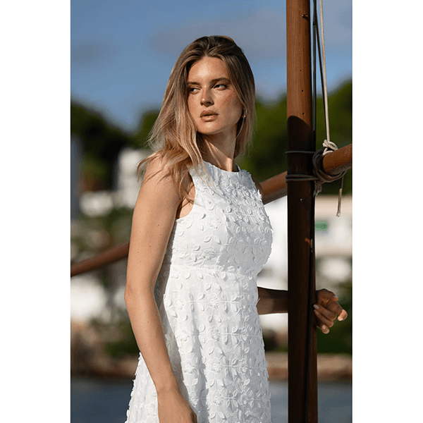 Mandibreeze Louiza Dress Broderie White