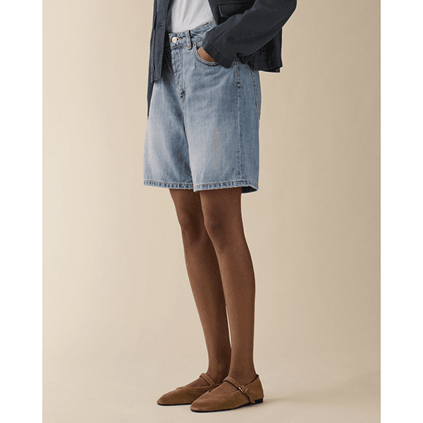 Jeanerica Belem Shorts Light Blue Righe