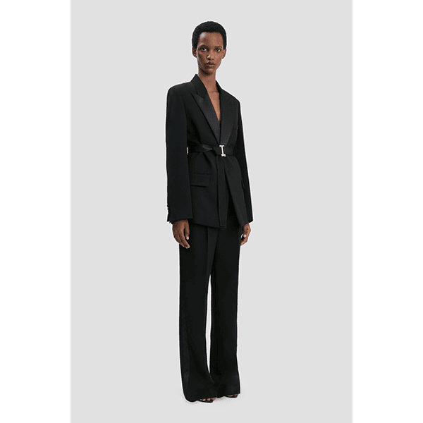 Victoria Beckham Belted Tailored Jacket Black