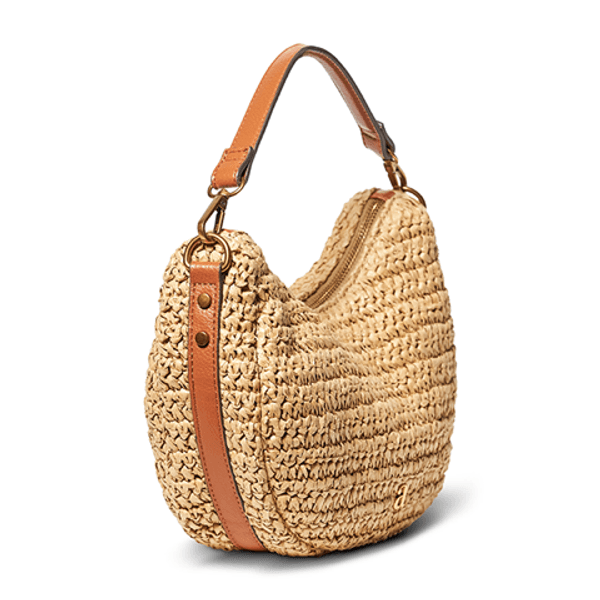 Arnie Says Raffia Shoulder Bag Brown
