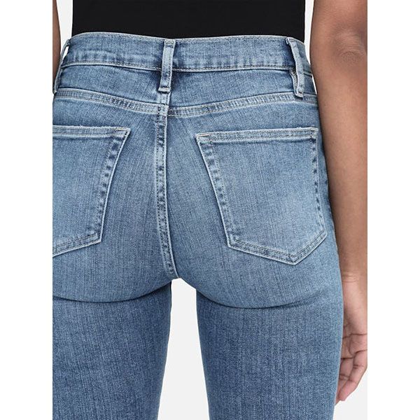FRAME Le High Straight LONG Jeans Daphne Blue
