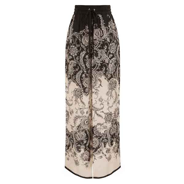 Zimmermann Rhiannon Relaxed Pant Cream/Black Floral