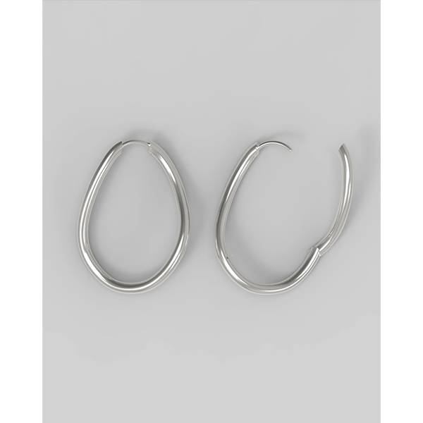 Josephine Studio Thorn Oval Hoop Silver