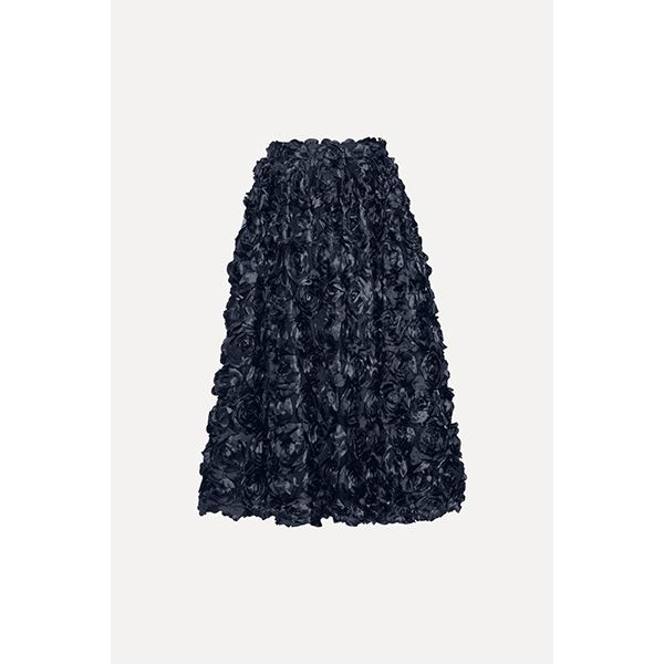 ROTATE Maxi Sun Skirt Navy Blazer