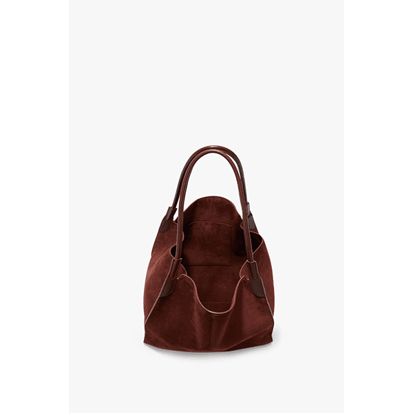 Victoria Beckham Victoria Tote Dark Brown Suede