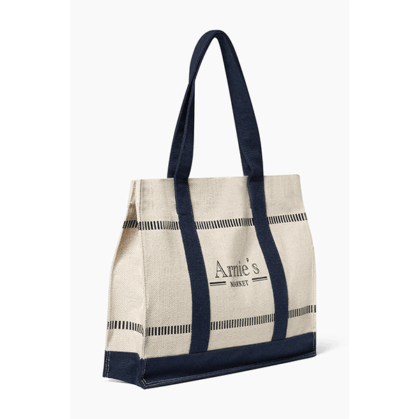 Arnie Says Riviera Market Bag Natural/Dk Navy