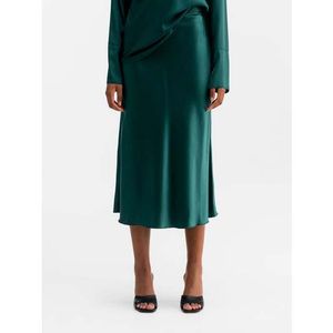 Hovedbilde Ahlvar Hana Satin Skirt Dark Emerald
