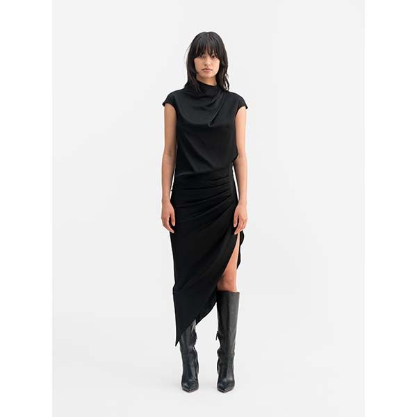 Ahlvar Lima Satin Top Black