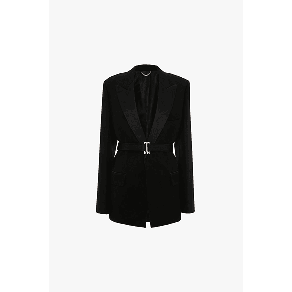 Victoria Beckham Belted Tailored Jacket Black