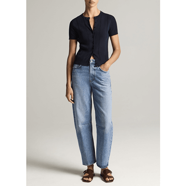 Vince S/S Rib Cardi Ink