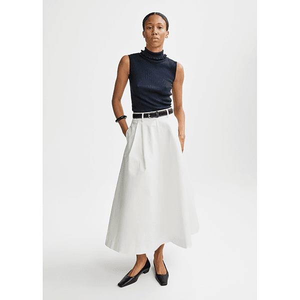 Christian Aks Anna Cotton Skirt White