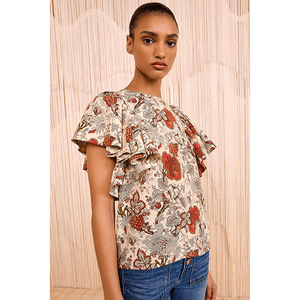 Hovedbilde Ulla Johnson Lena Flutter Sleeve Blouse Wintergarden