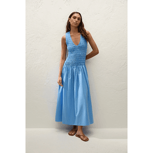 Hovedbilde Faithfull Palomar Midi Dress Mico Pinstripe Azul