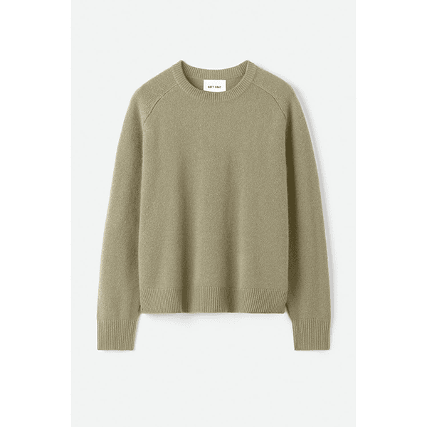 Soft Goat Boyfriend Crewneck Khaki
