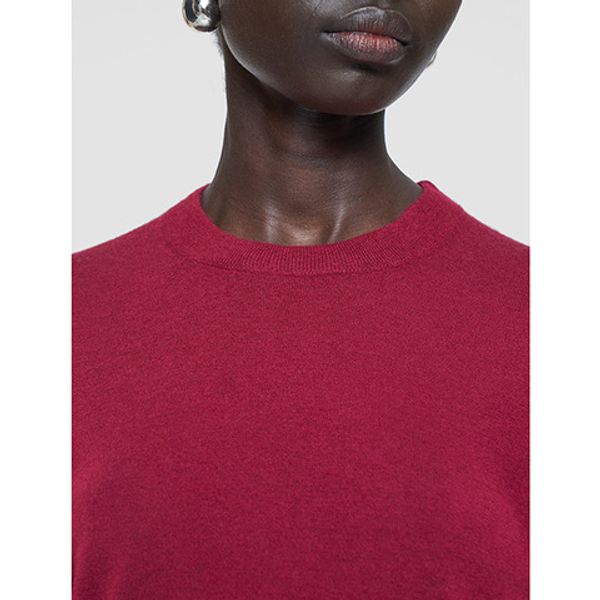 JOSEPH Round Nk Cashair Sweater Ruby
