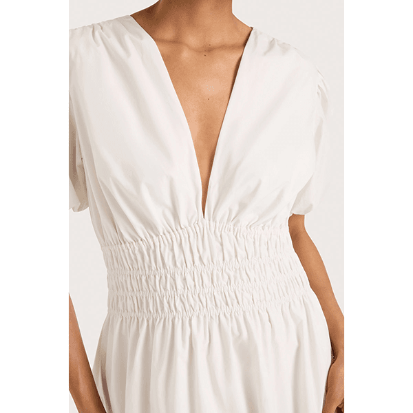 Faithfull Grace Midi Dress White