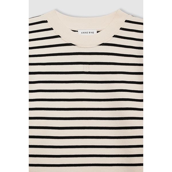 Anine Bing Mona Dress Terry Black Stripe