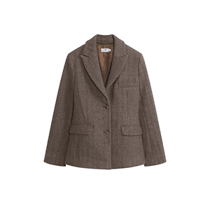 Hovedbilde Arnie Says Lewis Herringbone Jacket Dk Brown