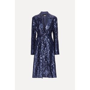 Hovedbilde ROTATE Sequins A-line Coat Dark Blue