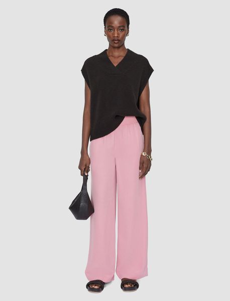 JOSEPH Nour Satin Twill Trousers Blush