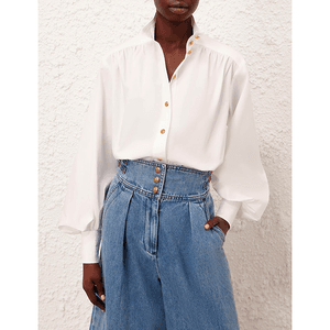 Hovedbilde Utility Billow Blouse Ivory