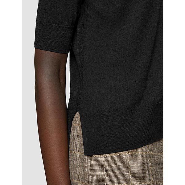 JOSEPH Superfine Cotton Silk Cardigan Black