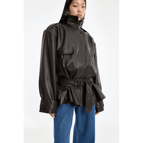  ROTATE Biker Leather Jacket Molé