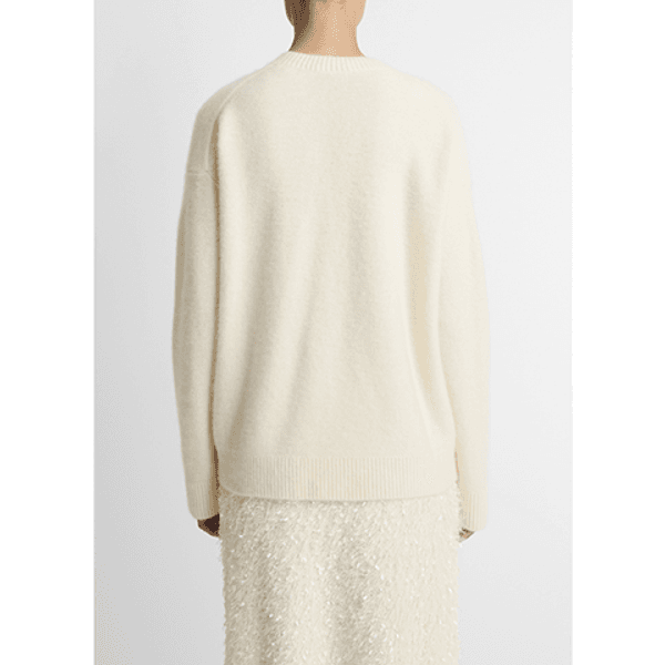 Vince Boiled Cashmere Crew Off White